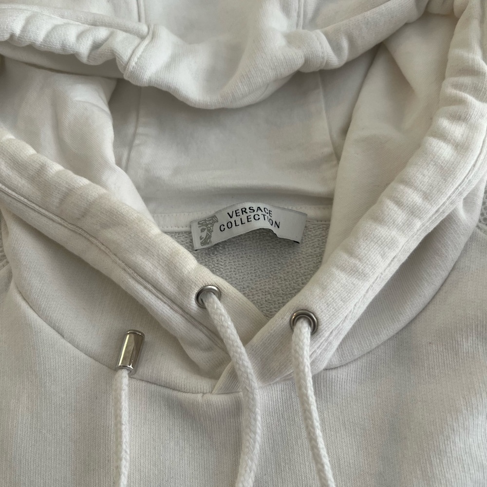 Versace Men's White Hoodie - Picture 2 of 3